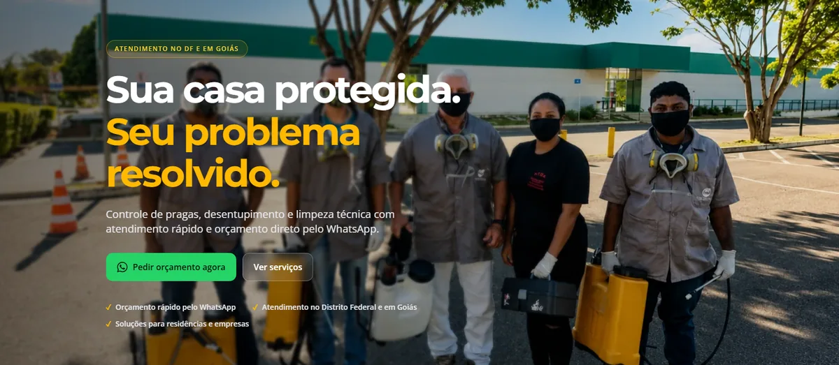 Kabu Dedetizadora - Site desenvolvido pela Fate Eight Tech