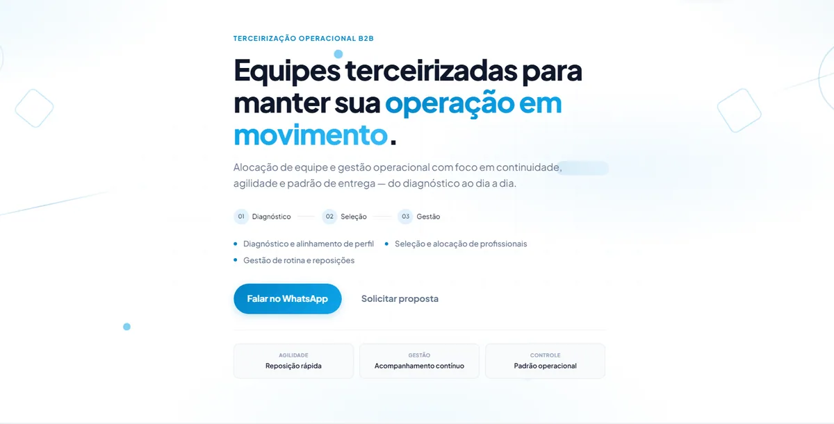 Sete Services - Landing desenvolvida pela Fate Eight Tech